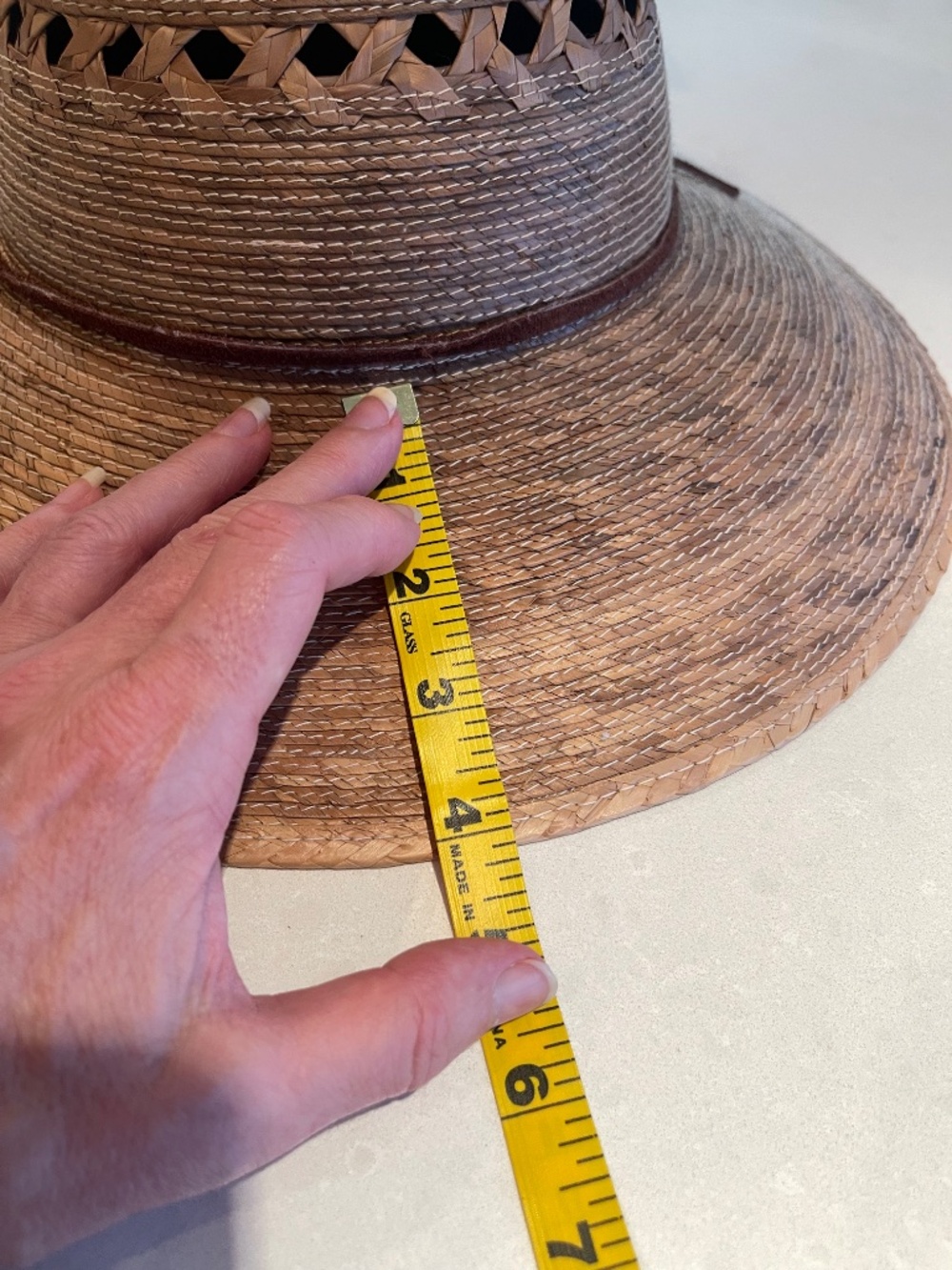 Tula Brand Laurel Lattice Palm Straw Facesaver Sun Hat w/ Chin cord - Picture 11 of 14
